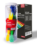Colorful Zip Ties Pack 1000 Count With Assorted Sizes 4 6 8 And 10 Inches In A Handy Plastic Storage Jar Self Locking Nylon Cable Ties