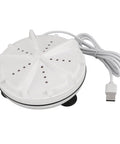 Ultra Compact Portable Mini Washer For Travel And Small Places Leverages Dual Spin Action and Deep Water Circulation, white USB design.