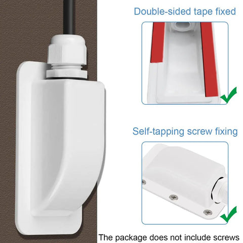 Solar Cable Entry Gland Single Port Waterproof ABS IP68 Duct 3-12mm For RVs Boats White 2 Pack with tape and screw fixing options
