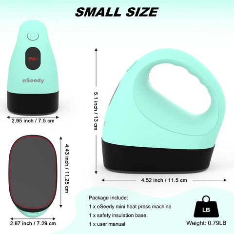 Badass Compact Heat Press Machine With Lightning Fast Heating And Adjustable Temperature Controls Plus Foolproof Auto Shut Off For Stress Free Craft Sessions And Tee Makeovers In Fresh Green