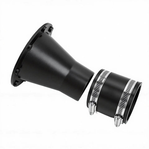 Yunseity 2 1/2 Inch Magnetic Dust Collection Connector With Rubber Cuff Coupler For Woodworking Shop Vacuum Hose, angled view