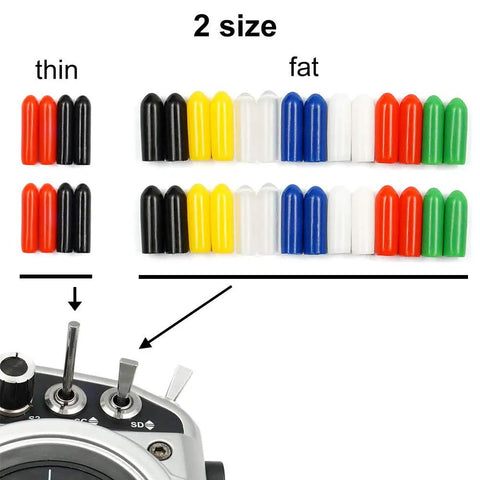 Colorful Rubber Anti Slip RC Transmitter Switch Caps Kit For Grab And Go Radios Like X9D Plus Q X7 X Lite Flysky