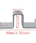Heavy Duty Grid Saddle Clips For Industrial Flooring Drainage Fasteners 2.55 X 1.14 Inch Galvanized Steel Clamp showing dimensions.