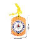 Orienteering Compass Pointer Lightweight Hiking Navigation Tool For Outdoor Adventures with luminous coating, yellow cord