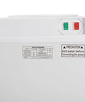 Hot Cold Water Dispenser With Warm Setting, Three Temperature Modes, power switches, caution label