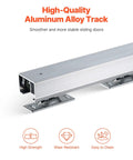 High-quality Sliding Pocket Door Hardware Track Kit With 5.73 Ft Heavy Duty Commercial Grade Track Set, aluminum, shown side view