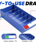 Alloy Steel 75 Drawer Parts Cabinet Organizer With ABS Drawers for heavy duty hardware storage and easy label system.