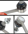 Detailed view of Two Pack Front Sway Bar Links Stabilizer Kit For Mercedes Benz showing aluminum shaft and end links