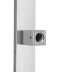 Heavy Duty 48 Inch Commercial Push Pull Door Handle With Square Design SUS 304 Stainless Steel Construction Anti Rust And Corrosion Resistant Tough As Nails For High Traffic Doors, square mount close-up