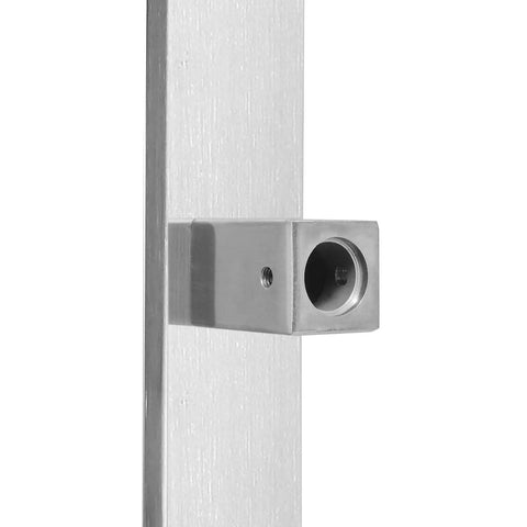 Heavy Duty 48 Inch Commercial Push Pull Door Handle With Square Design SUS 304 Stainless Steel Construction Anti Rust And Corrosion Resistant Tough As Nails For High Traffic Doors, square mount close-up