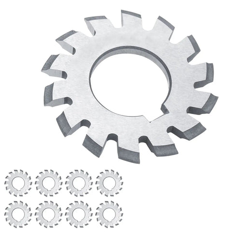 Top Shelf Eight Piece High Speed Steel Involute Gear Milling Cutter Set With Hella Sharp 20 Degree Pressure Angle Blades For Badass Workshop Machining And Precision Metal Fabrication