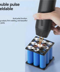 11 Gear Adjustable Handheld Spot Welder For Nickel Strip Welding Type C Portable Welding Machine in action on battery pack