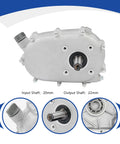 2 To 1 Gear Reduction Box With Clutch For Honda GX160 GX200 Five Point Five HP Engine, showing input and output shafts