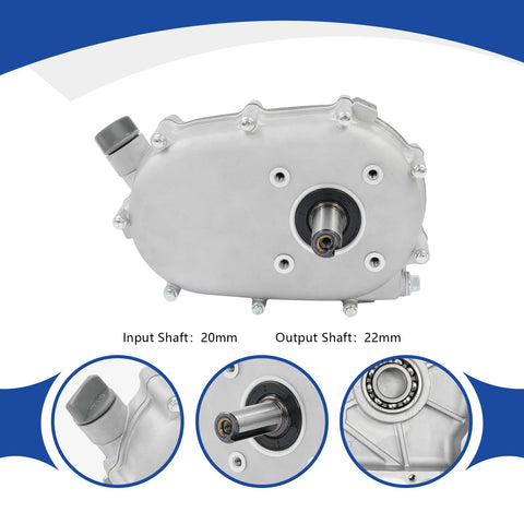 2 To 1 Gear Reduction Box With Clutch For Honda GX160 GX200 Five Point Five HP Engine, showing input and output shafts