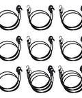 Adjustable 36 Inch Bungee Cords Black 2 Pack For Trailers Roof Racks Camping Vehicles And Tarps Durable Natural Rubber