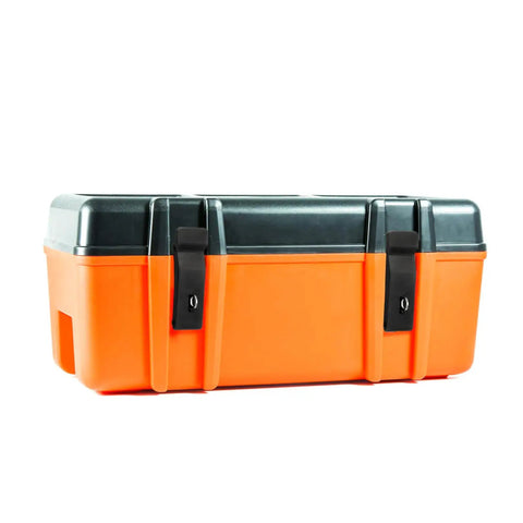 Cargo box with 4 Pack Flexible Draw Latch Rubber Lock Replacement Kit For Front Storage Rack, compact hidden mount design shown