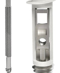Heavy Duty Drywall Anchors And Screws Kit With Toggle Anchors Self Drilling Zinc Plastic For Secure Hanging Of Pictures And Shelves Includes 25 Pack Durable Corrosion Resistant Fasteners For Quick Install showing zinc-plastic screw and anchor.
