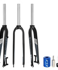 Beefy Rigid Mountain Bike Front Fork for 26 and 27.5 Inch Wheels Aluminum Alloy One and One Eighth Inch Threadless Steerer