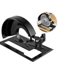 Badass Adjustable Angle Grinder Guard Built Tough As Nails With Rust Proof Steel Deflector Easy Twist Lock Shield, black guard side view.