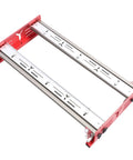 Red metal Router Sled for Slab Flattening and Milling Groove Bracket, DIY Woodworking Jig, Universal Router Compatibility
