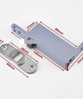 Heavy Duty Cabinet Door Pivot Hinges With Invisible Concealed Build And Auto Soft Close Mechanism For Dead Simple Top Bottom Mounting dimensions and parts view.
