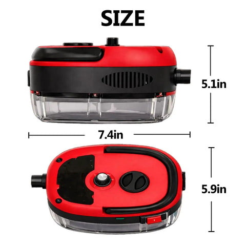 Beast 2500W Handheld Steam Cleaner With Pressurized 105C Steam, 10 In 1 Multi Purpose Cleaner dimensions