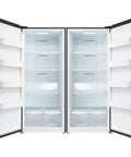 Big Boy 21 Cubic Foot Upright Freezer And Convertible Refrigerator With Glass Shelves Frost Free Setup LED interior lighting and spacious shelves.