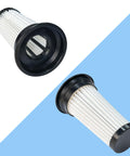 Two views of 4 Pack HEPA Filters For Stick Vacuum Cleaner Models VSD1801 And VSD1001 No Tools Needed Quick Install Replacement Filter Set