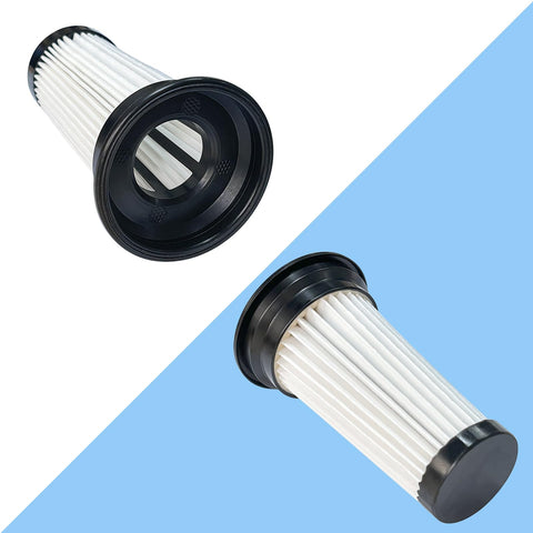 Two views of 4 Pack HEPA Filters For Stick Vacuum Cleaner Models VSD1801 And VSD1001 No Tools Needed Quick Install Replacement Filter Set