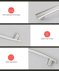 20 Pack Brushed Nickel Cabinet Pulls 5 Inch Arch Curved Drawer Handles For Kitchen Cabinets with electropating technology and deep hole thread