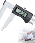 Digital Caliper 0-800mm/31.5 Inch Large Range Long Jaw Caliper Measuring Tool showing LCD display reading 38.00 mm.