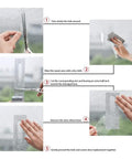 Step-by-step instructions for applying Extra Wide Window Screen Repair Tape 4 By 16.4 Feet Black Adhesive Waterproof Three Layer Fiberglass Patch on screens.