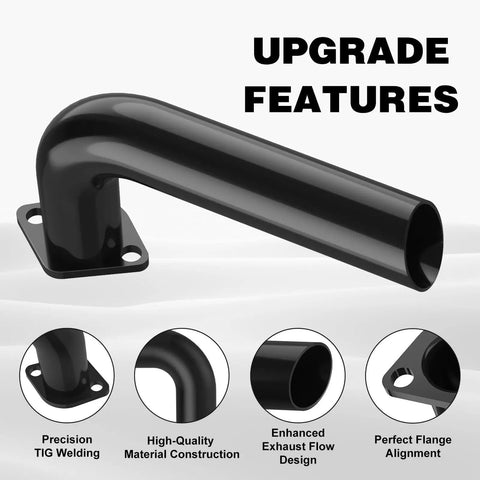 Exhaust Header Pipe Kit For Predator 212cc 224cc And GX160 GX200 Engines Coleman CT200U Mini Bike, steel pipe with features listed