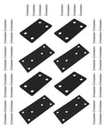 Tough As Nails Stainless Steel Mending Plates And Square Connecting Brackets For Knocking Out Fast Furniture Repairs And Rock Solid Shelf Reinforcement With Dead Tight Screws For Weekend Warriors, set of stainless steel plates and screws.