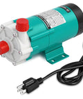 Built Tough Circulating Water Pump 507 GPH 110V Plug Magnetic Drive with power cord and polypropylene body for liquid circulation.