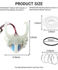 Washer Shift Actuator and Washing Machine Clutch Replacement Kit for GE GTW335ASN2WW GTW465ASN2WW GTW500ASN1WS GTW540ASP1WS size chart, 4.15in actuator, 2.9in clutch