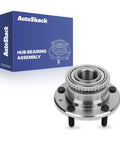 Rear Wheel Hub Bearing Assembly With ABS Replacement For 2003-2012 Mazda 6, Ford Fusion displayed with packaging box, front view.