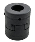 Flexible 3 Piece L Jaw Coupling Set With Rubber Spider For Log Splitter 7 Sixteenths To 7 Eighths Inch Bore HT250 Cast Iron Close-up