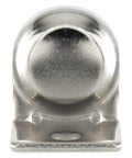 Close-up of a metal component from Heavy Duty RV Cabinet Door Magnetic Catches Set Of 4 Black Weather Resistant For Easy Latching And Secure Shut