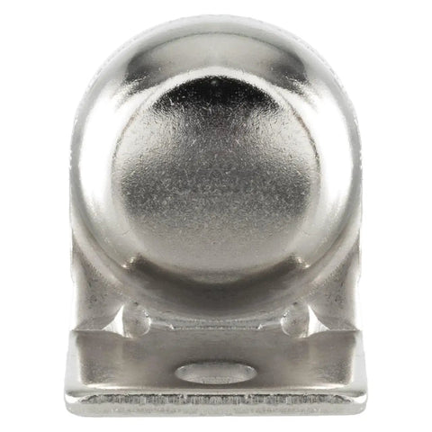 Close-up of a metal component from Heavy Duty RV Cabinet Door Magnetic Catches Set Of 4 Black Weather Resistant For Easy Latching And Secure Shut