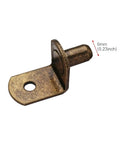 Bronze Brass Plated Steel L Shelf Support Pegs 6mm L Shaped Cabinet Bracket Style For Heavy Duty Shelves And Glass Protection 160 Pieces