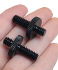 Heavy Duty Aluminum 1/4 Male To 1/4 Male Extended Tripod Adapter Screws With Smooth Quick Release Build For Killer Camera Rig Setups And Secure Video Mounting 2 Pack in hand.