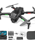 GPS Drone With Camera For Beginners Dual Camera FPV Quadcopter with accessories including controller, extra blades, and case