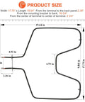 Diagram of WB44T10010 Oven Bake Element Replacement For GE Spectra with dimensions labeled for fitting JBP64BOH1WH, 911.95291990.
