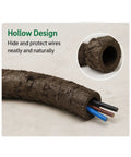 Slick Artificial Tree Bark Cable Cover And Flexible Hollow Vine Conduit Tube for hiding exposed wires in a hollow design.
