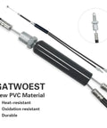 Close-up of Pro Grade BMX Bike Gyro Brake Cable Kit with new PVC material, heat-resistant and durable components.