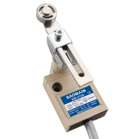 Adjustable Roller Plunger Limit Switch With 1NO 1NC SPDT, Rugged IP67 Waterproof Industrial Travel Switch