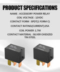 Two-Pack G8HL-H71 Auto Starter Relay 4-Pin Waterproof Power Relay For Honda Accord Civic Element CR-V CR-Z High Conductivity Brass Corrosion-Resistant Auto Electrical Replacement Easy Install, 12V, 25A
