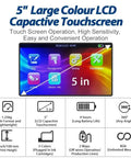 5" Large Colour LCD Capacitive Touchscreen for Heavy Duty Handheld Industrial Inkjet Printer with touch operation.