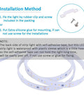Installation method for 120V Dimmable LED Strip Light 5000K Day White No Driver Needed IP65 Waterproof 16.4Ft
